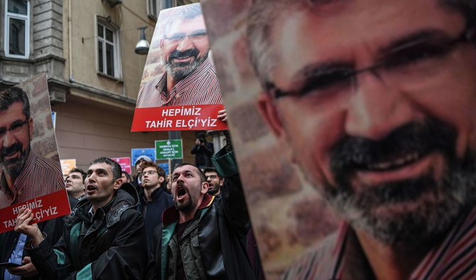 Tahir Elci, a prominent campaigner for Kurdish rights, was shot dead on a city street on November 28, 2015, during a gunfight between outlawed Kurdish militants and police. (AFP/File)