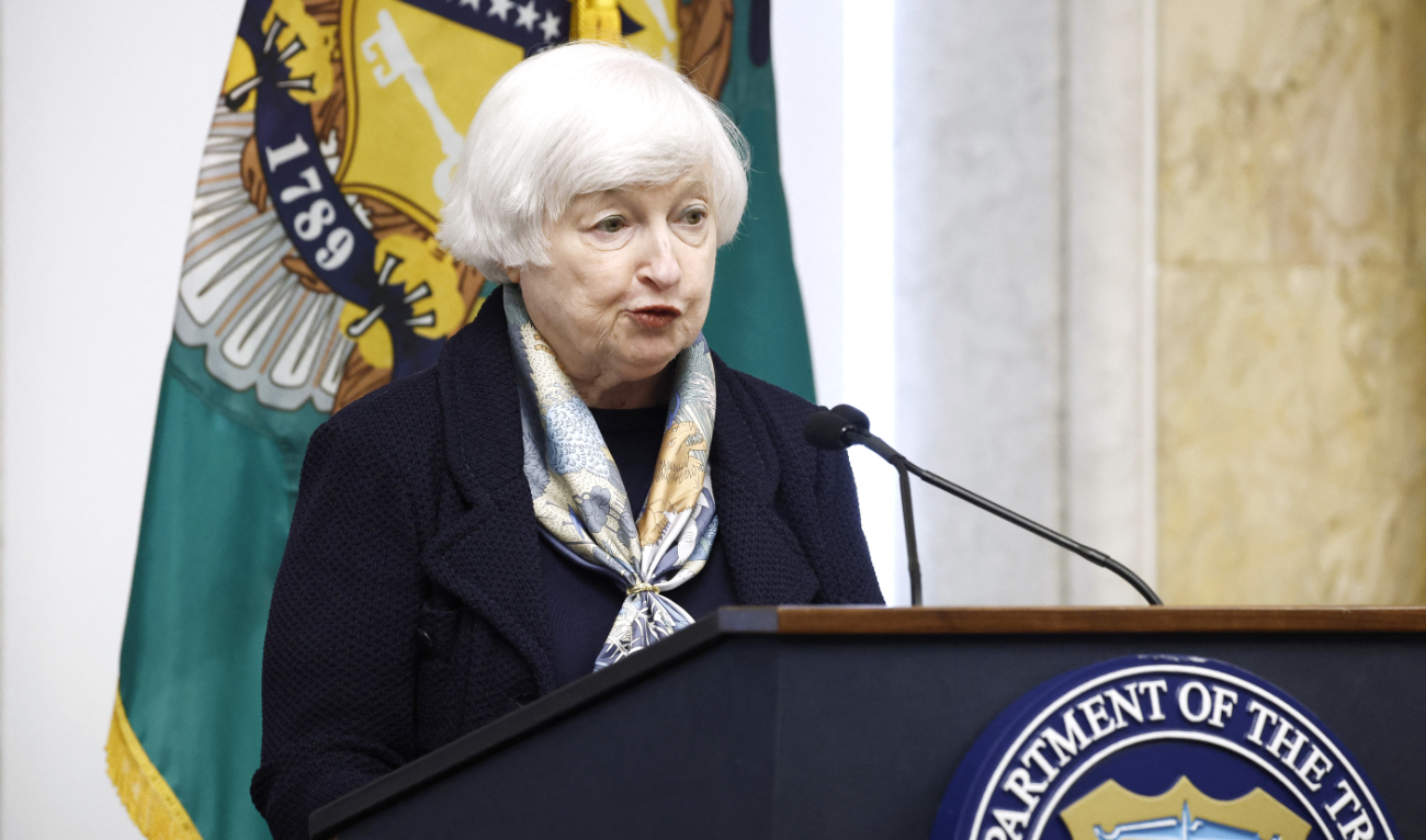 The US Treasury said it was raising “the risk of secondary sanctions for foreign financial institutions that deal with Russia’s war economy,” effectively threatening them with losing access to the US financial system. (AFP/File)