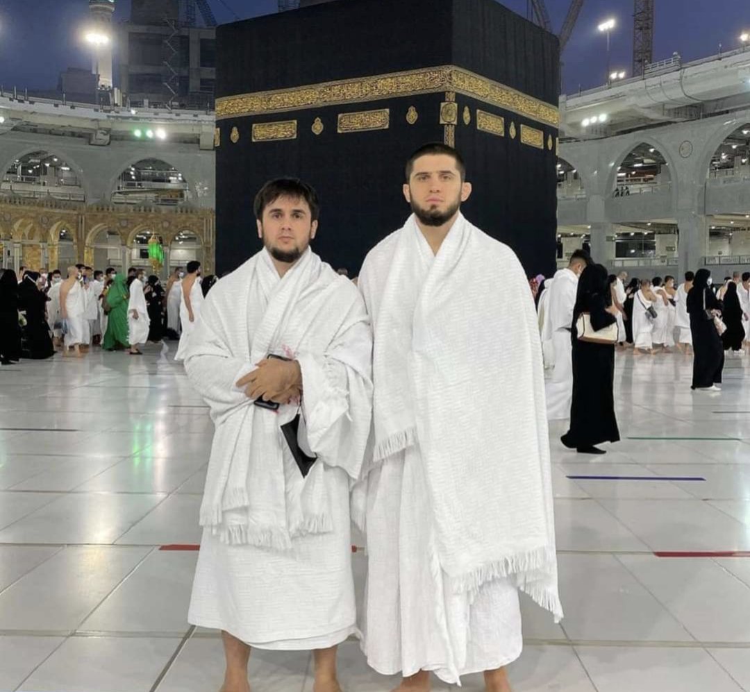UFC lightweight champion Islam Makhachev at the Grand Mosque in Makkah. (Supplied)