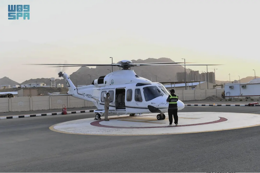 Saudi Arabia has launched the air ambulance service to enhance healthcare for pilgrims undertaking Hajj this season. (SPA)