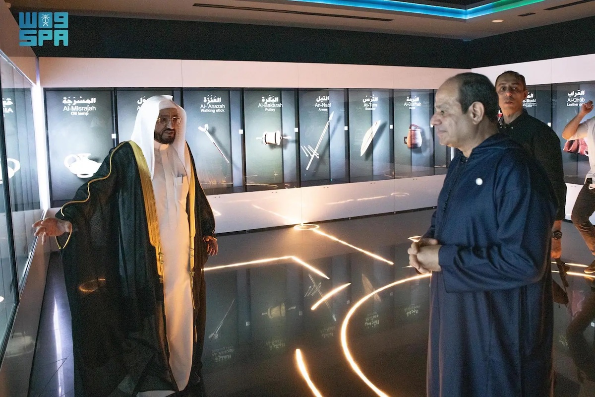 Egyptian President Abdel Fattah El-Sisi visited the International Fair and Museum of the Prophet’s Biography and Islamic Civilization in Madinah. (SPA)