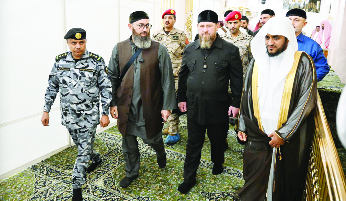 Ramzan Kadyrov was received by Saudi officials in Madinah. (Supplied)