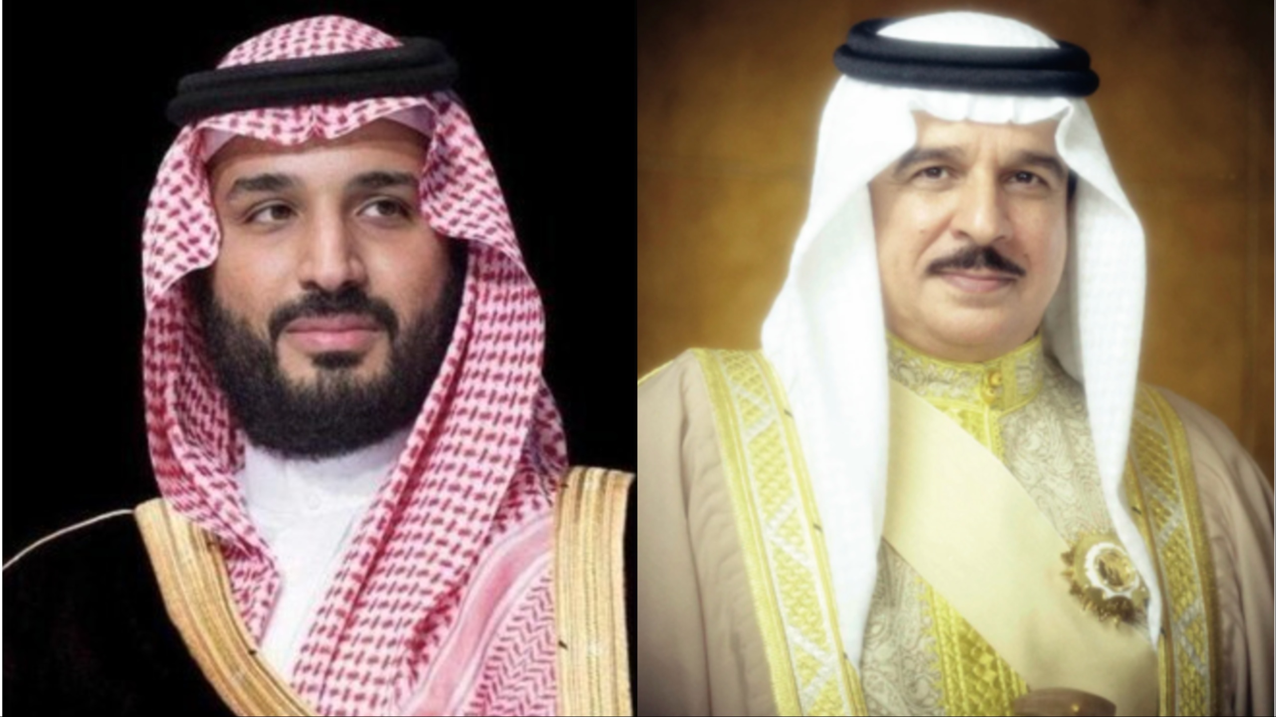 Saudi Crown Prince Mohammed bin Salman and Bahrain's King Hamad. (File/SPA)
