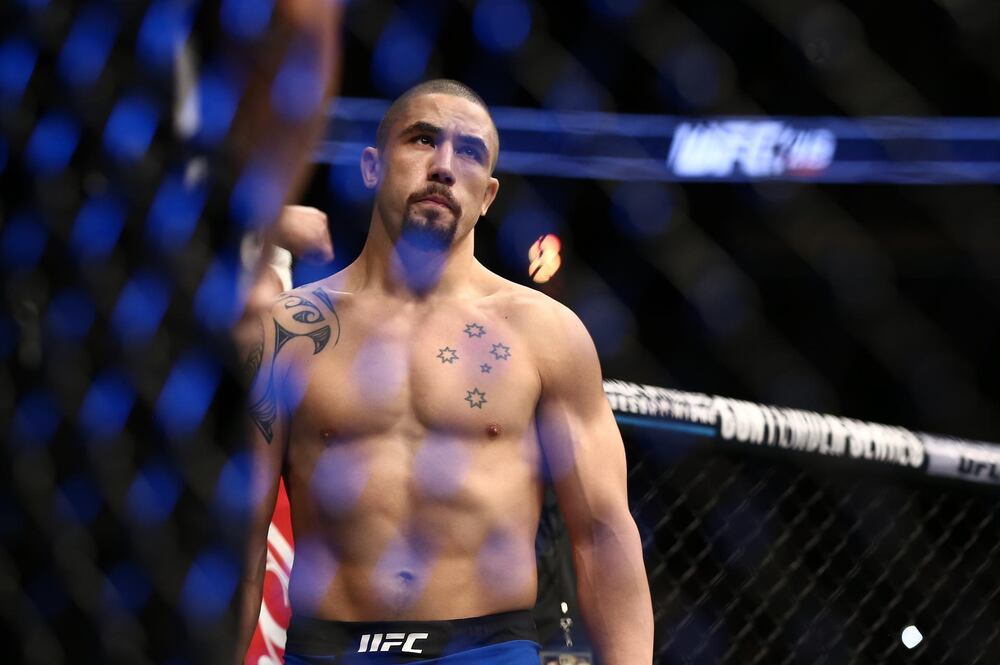 Robert Whittaker during a UFC middleweight championship bout in 2017. (AFP/File Photo)