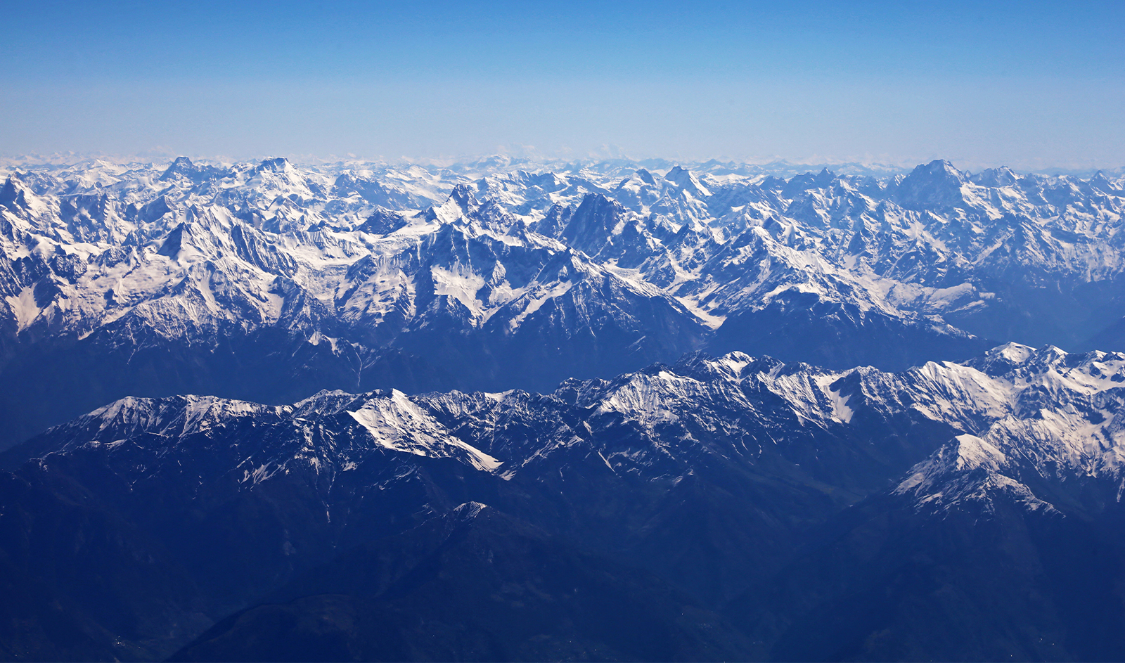 The Indian Himalayas are seen from a flight to Srinagar on May 22, 2023. (AFP/File)