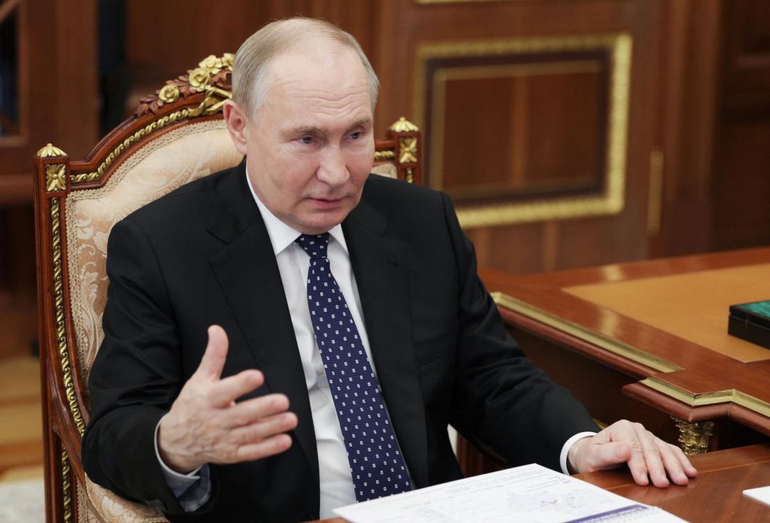 Russian President Vladimir Putin sacked four deputy defense ministers on Monday and appointed a relative to fill one of the resulting vacancies. (AFP)