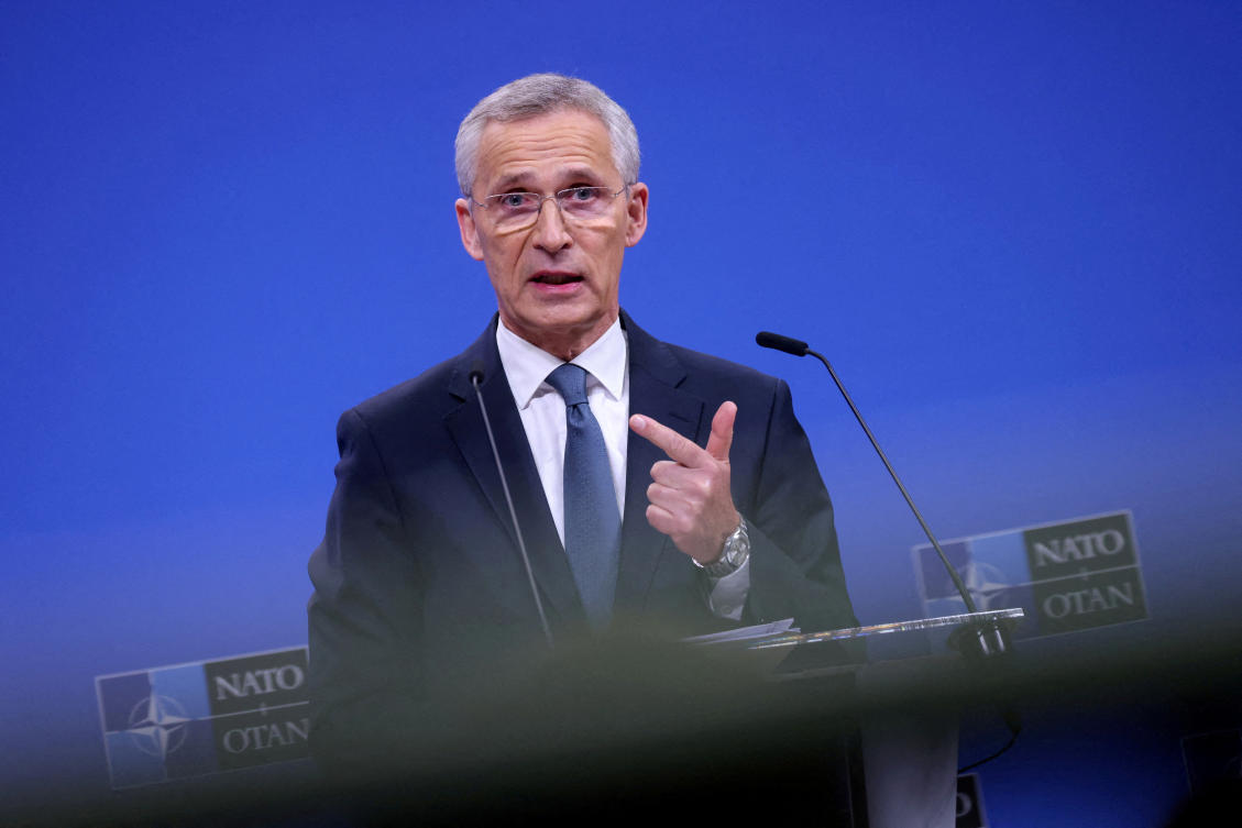 NATO Secretary General Jens Stoltenberg told Britain’s Telegraph newspaper that NATO members were consulting about deploying more nuclear weapons, taking them out of storage and placing them on standby in the face of a growing threat from Russia and China. (Reuters/File Photo)