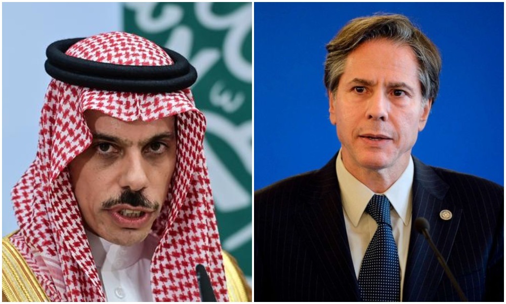 Saudi Foreign Minister Prince Faisal bin Farhan received a phone call from US Secretary of State Antony Blinken on Monday. (File/AFP)