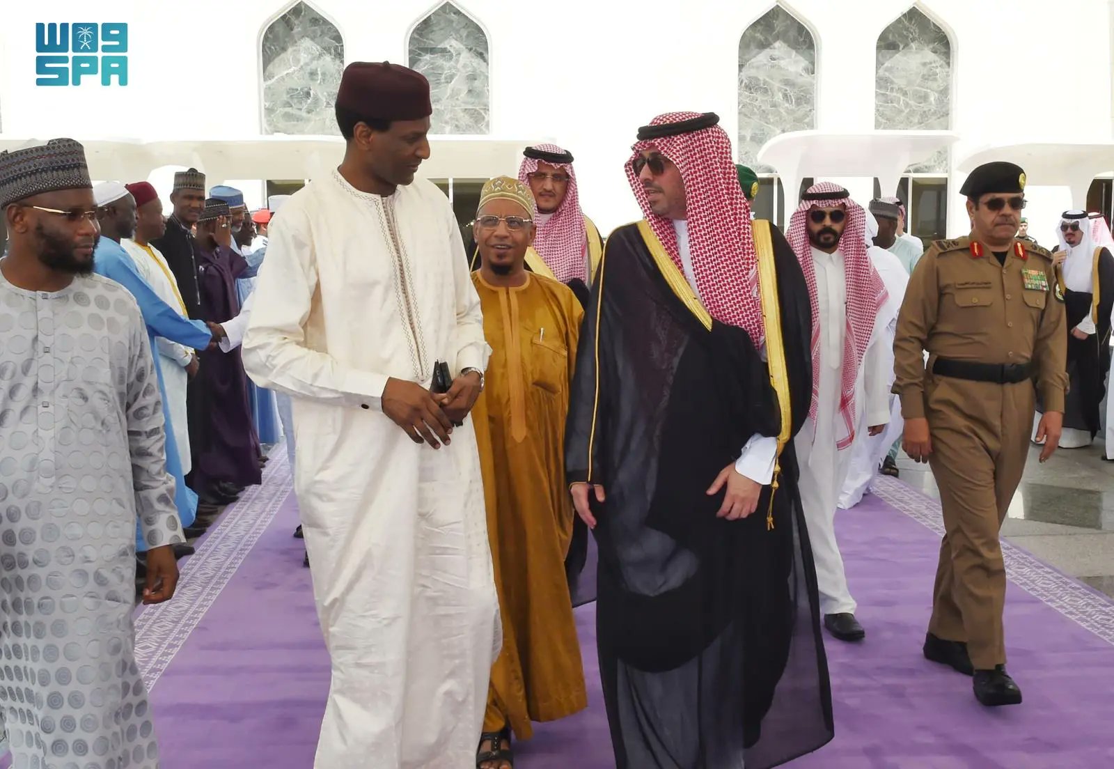 The Prime Minister of Niger Ali Lamine Zeine leaves Jeddah on Tuesday after performing Hajj. (SPA)