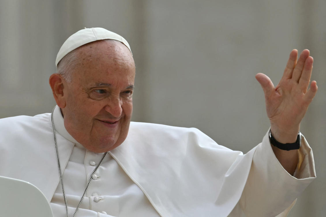 Pope Francis spoke during his weekly audience in St. Peter’s Square. (AFP)
