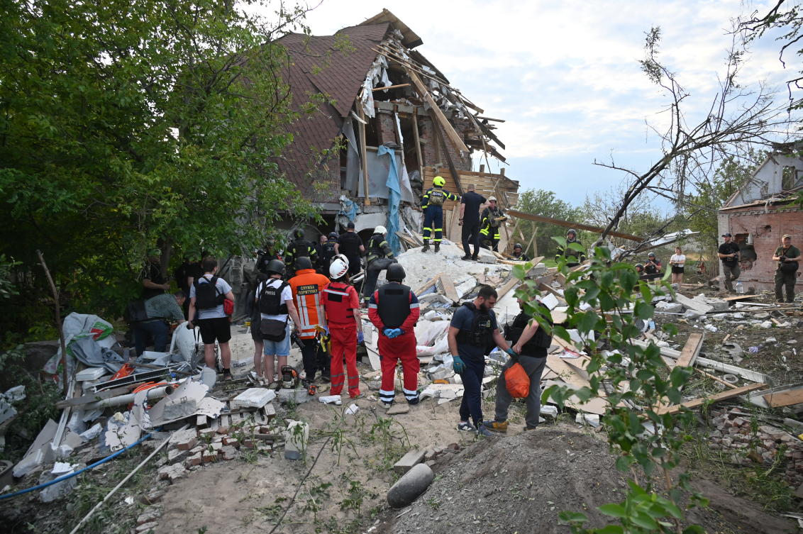 The bombing of the Epicenter in Kharkiv killed 19 people, including two children. (FILE/AFP)