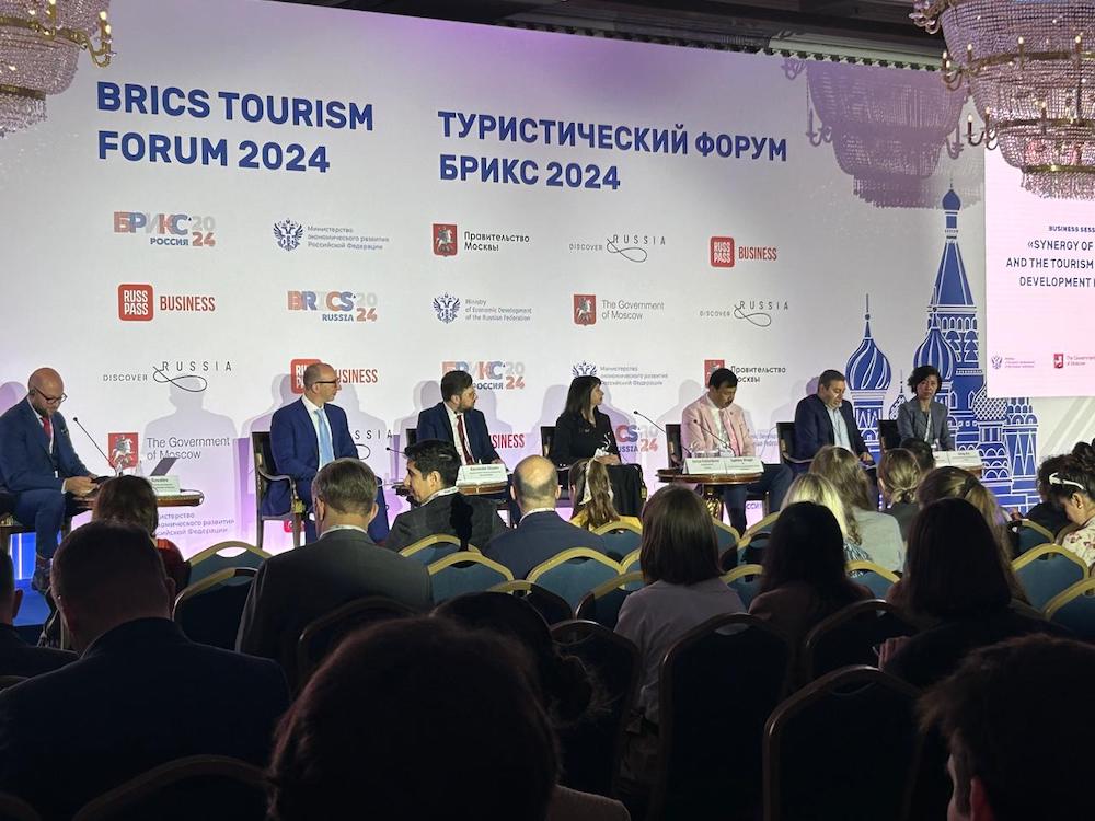 Representatives from BRICS nations take part in the group’s first tourism forum in Moscow on June 21, 2024. (AN Photo)