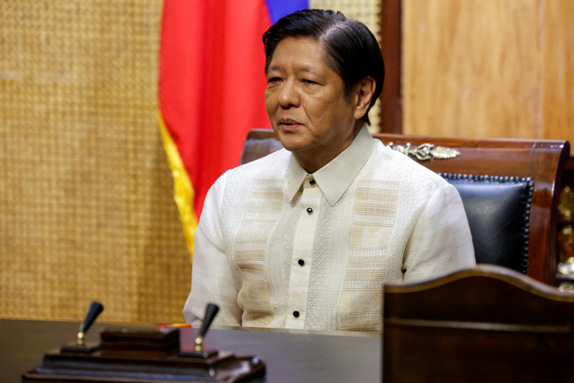 Philippine President Ferdinand Marcos Jr. made the comments in a speech to troops of the Western Command unit in charge of overseeing the South China Sea. (Reuters)
