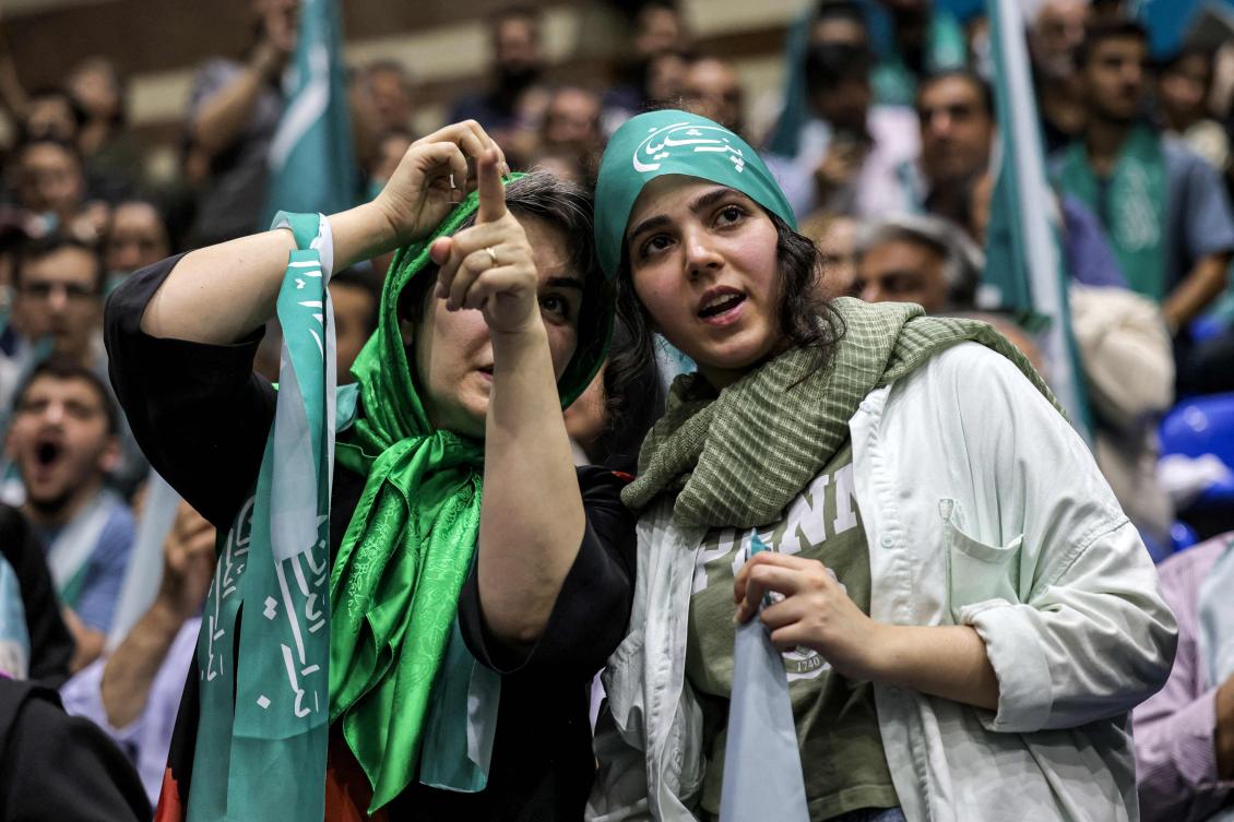 All six candidates have been wooing youthful voters in speeches and campaign messages, using social media to reach the 60 percent of the 85 million population aged under 30. (AFP)