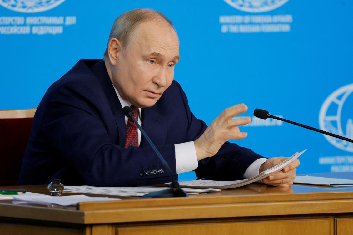 Russia’s President Vladimir Putin has said that work is under way to bring the doctrine into line with current realities. (Reuters)