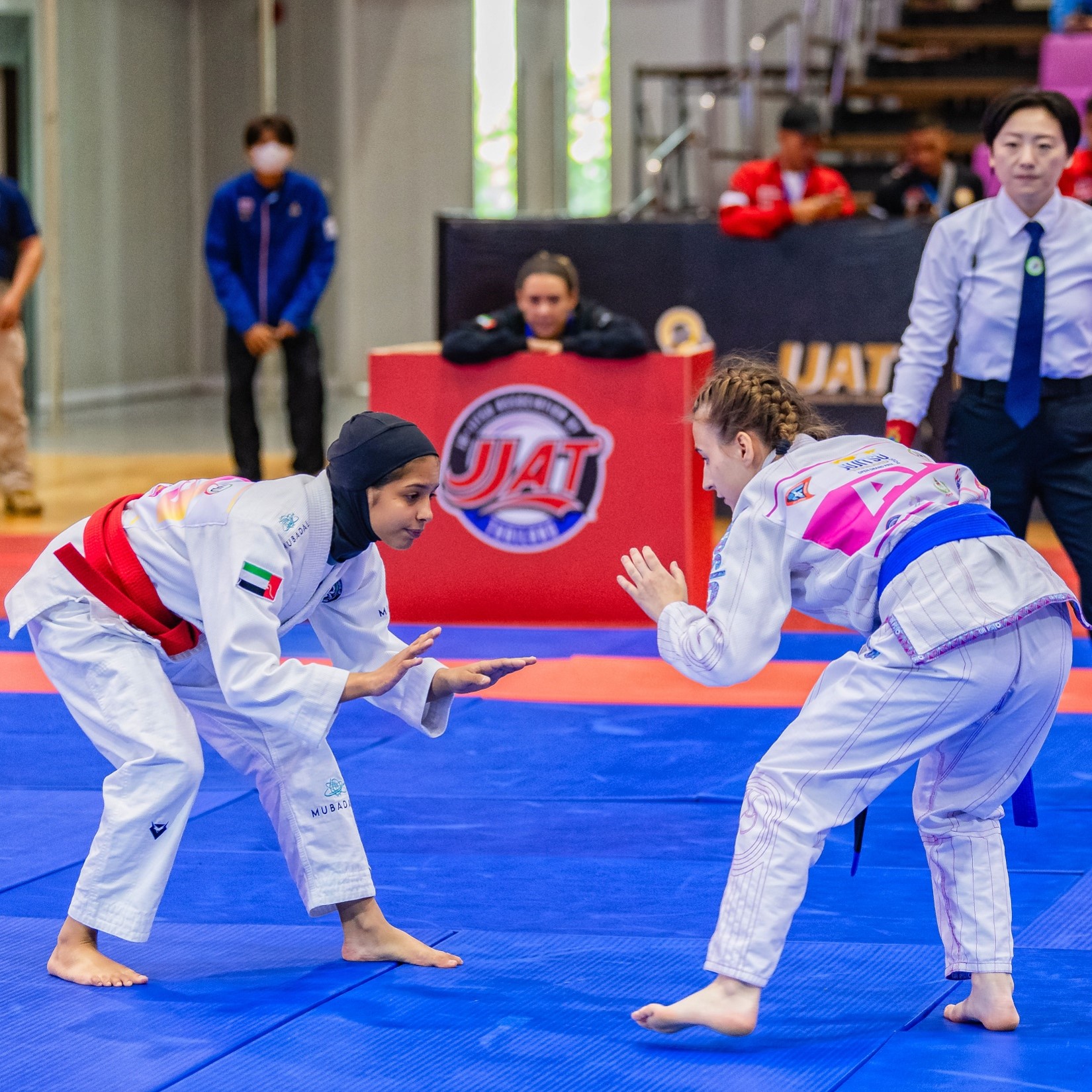 The UAE's Balqees Alhashmi won the gold medal in the women’s -54 kg at the Grand Prix Thailand Open. (UAEJJF)