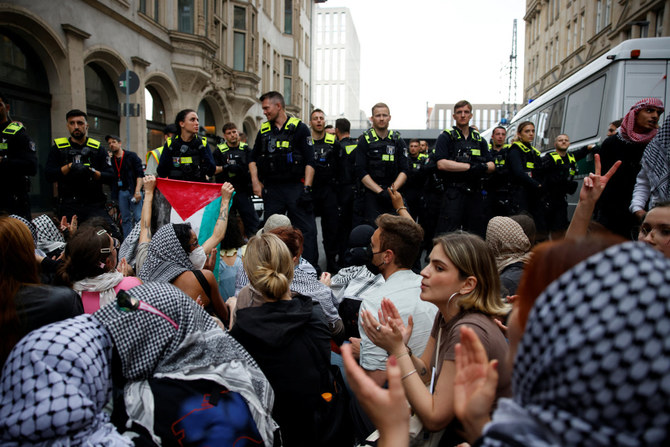 Antisemitic incidents in Germany, from graffiti to attempted arson, rose around 83 percent last year, watchdog RIAS said on Tuesday, surging after the Hamas-led attack on Israel on Oct. 7 and Israel’s military offensive in the Gaza Strip. (Reuters/File)