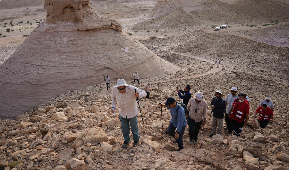 The protected area covers approximately 1,841 square kilometers and is an extension of the Tuwaiq mountains. (SPA)