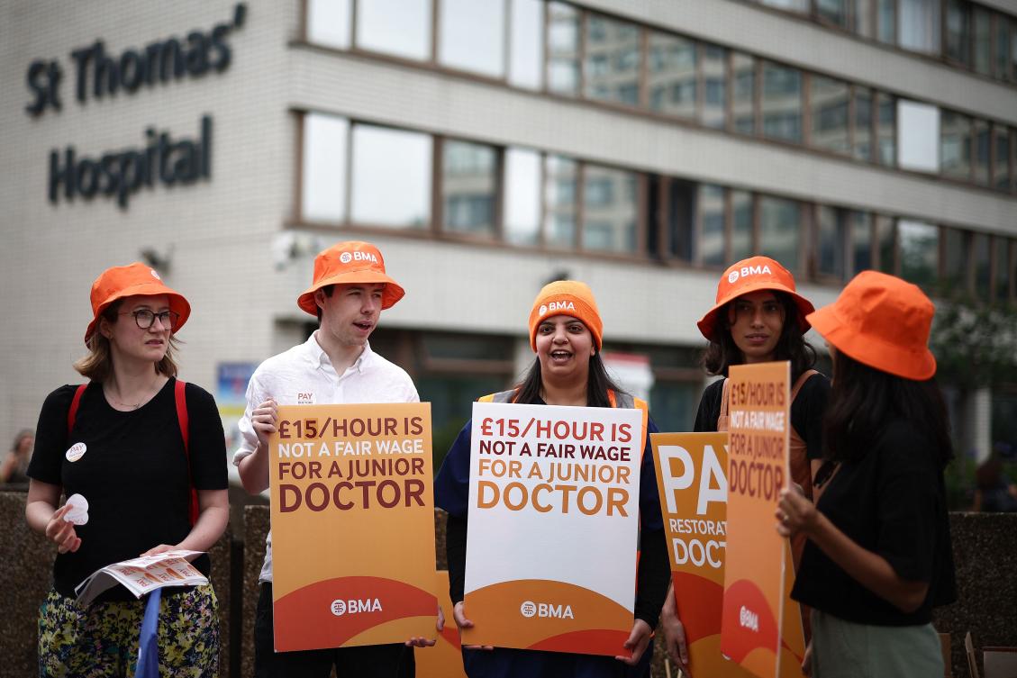 Junior doctors have been locked in the pay dispute with the government since late 2022. (AFP)