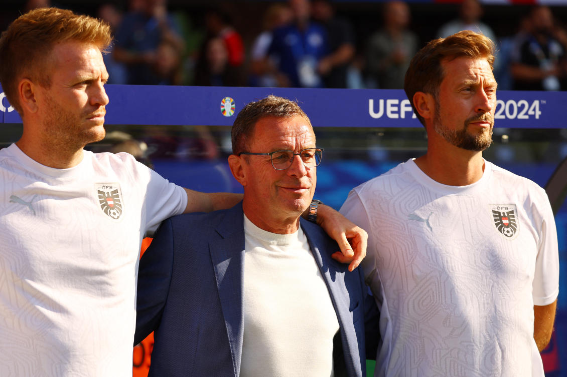 Austria coach Ralf Rangnick before their Euro 2024 — Group D match against Netherlands at Berlin Olympiastadion, Berlin, on Jun. 25, 2024. (Reuters)