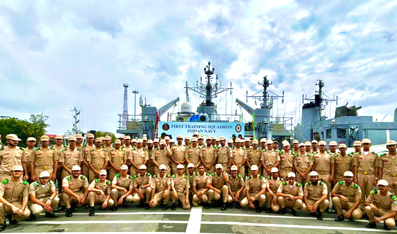 The cadets will train alongside their Indian counterparts, fostering camaraderie and mutual understanding between both groups. (X/Indian Navy)