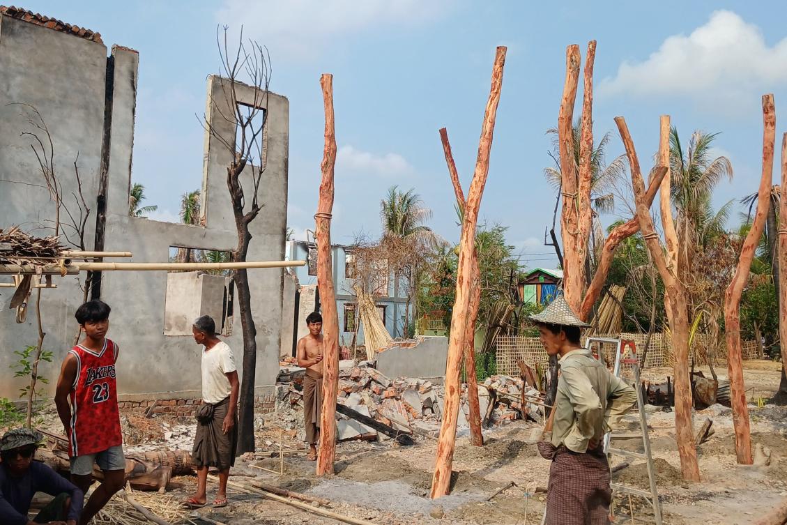 Mogok residents told AFP the town had been hit by artillery shelling and air strikes by military planes since fighting in the area started on Tuesday. (AFP)