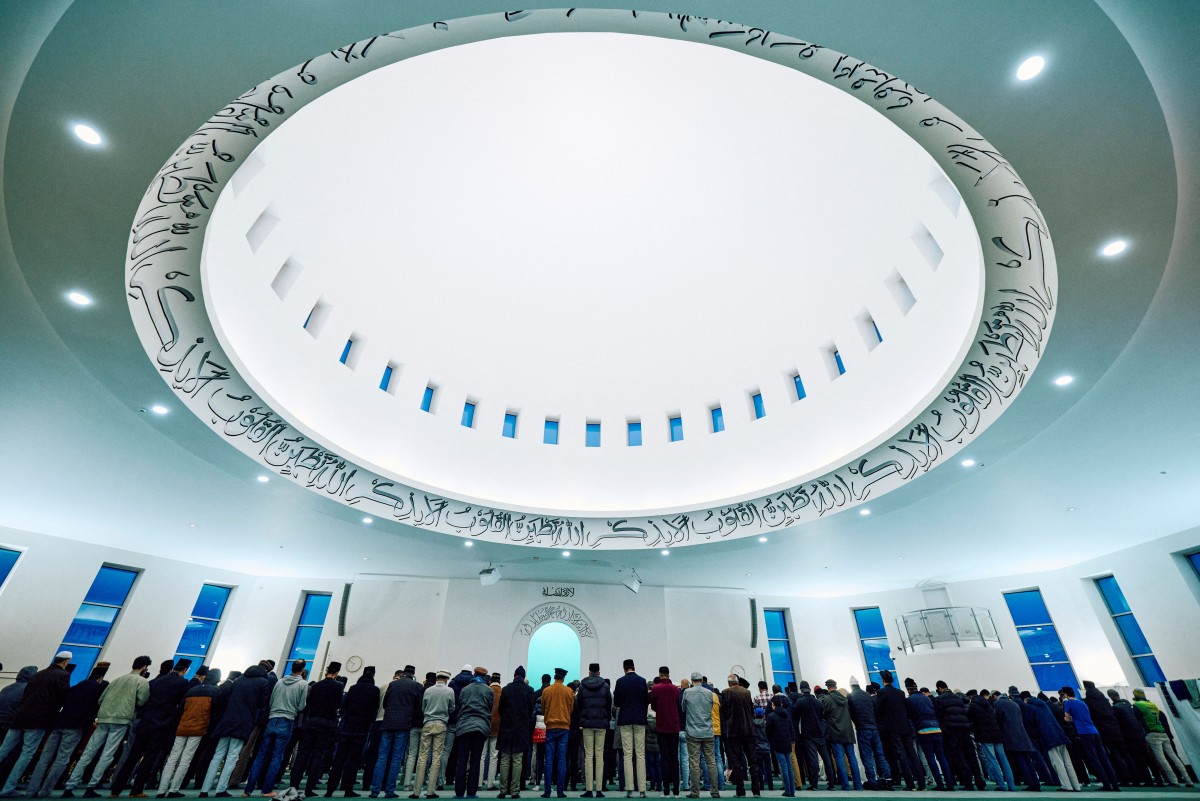 Image used for illustrative purposes of Baitul Futuh Mosque in Morden, south west London (AFP)
