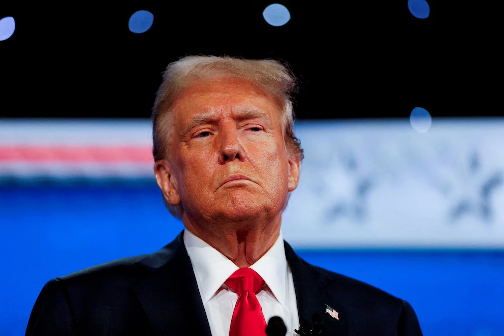 Donald Trump attends the first presidential debate hosted by CNN in Atlanta. (Reuters)