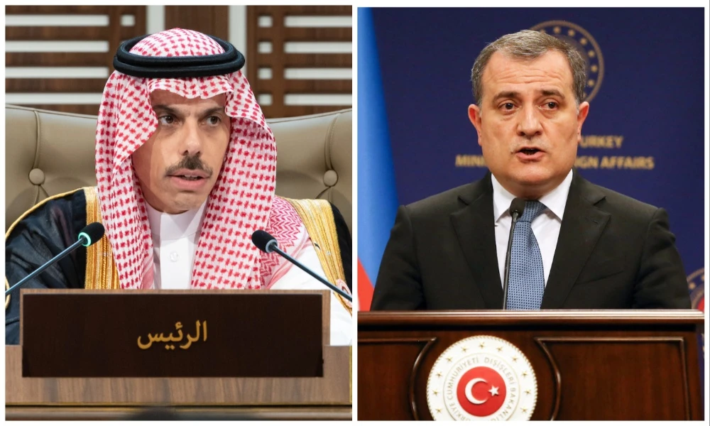 Saudi Foreign Minister Prince Faisal bin Farhan received a phone call from his Azerbaijani counterpart Jeyhun Bayramov on Tuesday. (File/AFP)