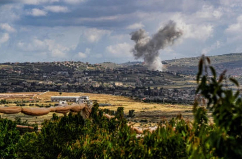 Smoke rises above south Lebanon following an Israeli strike amid ongoing cross-border hostilities between Hezbollah and Israeli forces, on May 5, 2024. (Reuters/File)