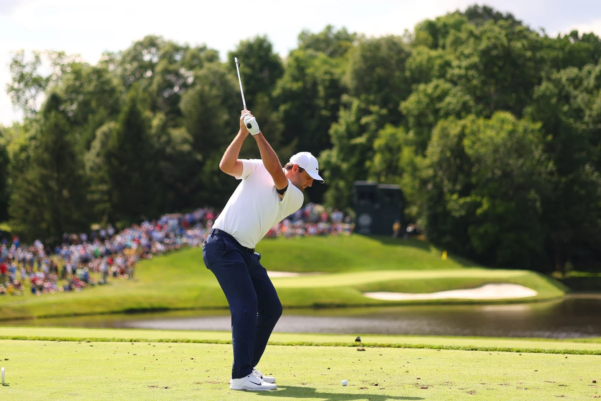 Scottie Scheffler of the US plays his shot from the 12th tee during the second round of the Memorial Tournament presented by Workday at Muirfield Village Golf Club in Dublin, Ohio. (File/AFP)