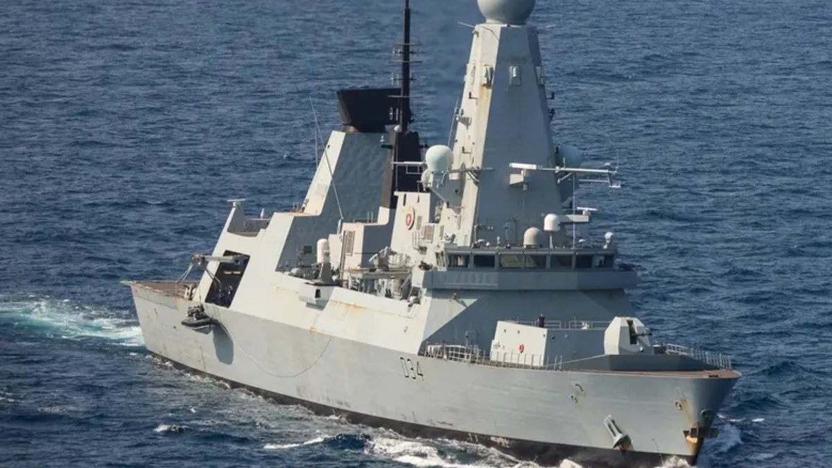 A view shows HMS Diamond in the Red Sea on Operation Prosperity Guardian, in this handout image taken on January 6, 2024. (Reuters/File Photo)