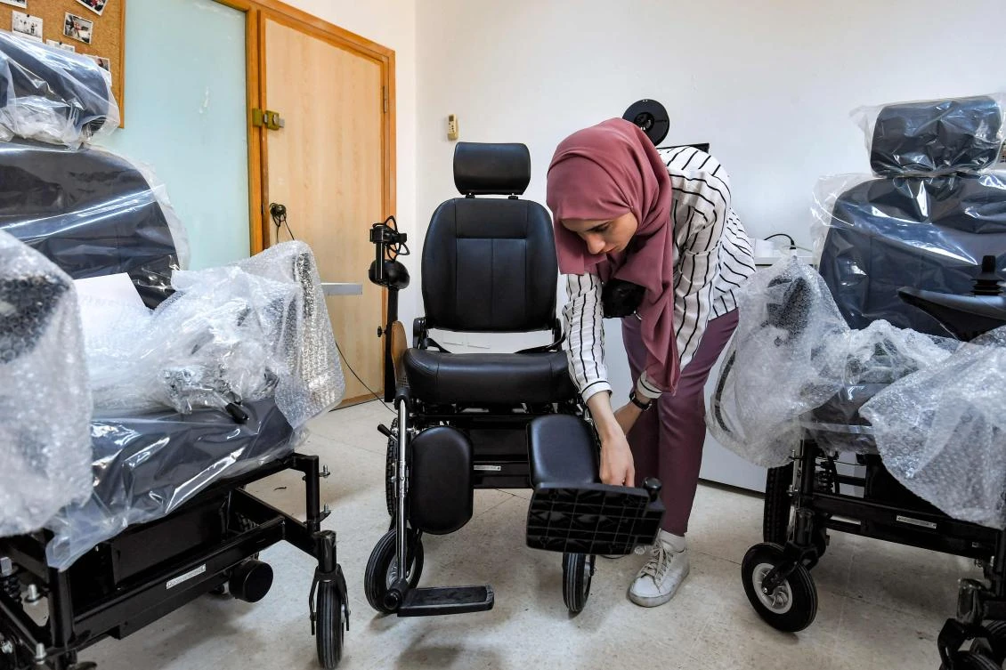 Project, Moovobrain — new technology that allows wheelchair users to move through a choice of touchpad, voice command, facial gestures or most impressively their own brain waves — has been shortlisted from over 550 applicants for the final round of the Young Inventors Prize. (AFP)