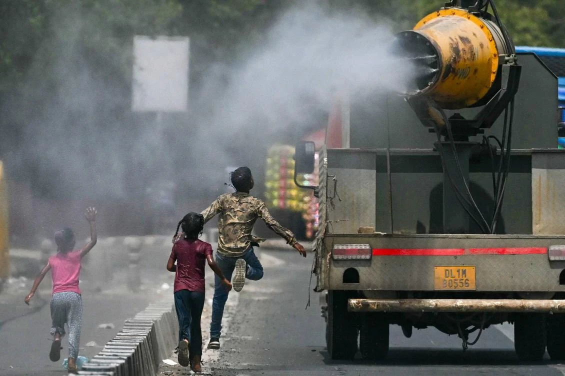 The latest heatwave has seen temperatures in New Delhi match the capital’s previous record high: 49.2C clocked in 2022. (AFP)