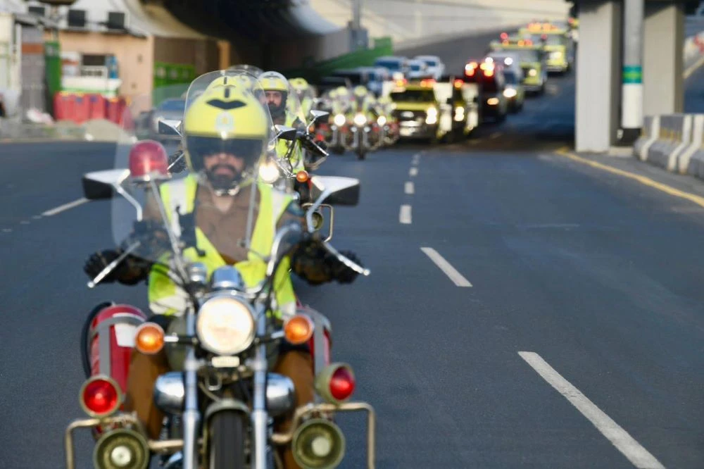 The General Directorate of Saudi Civil Defense is preparing for the arrival of pilgrims in Muzdalifah. (SPA)
