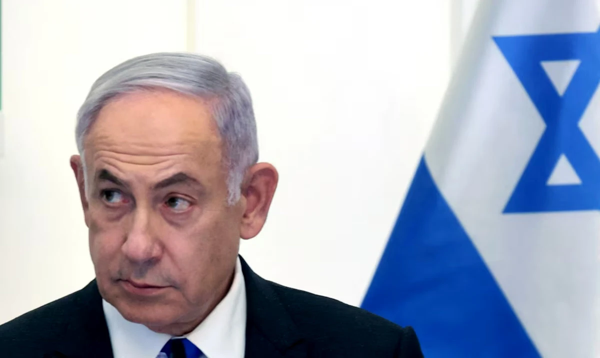 Israeli Prime Minister Benjamin Netanyahu attends a cabinet meeting at the Bible Lands Museum in Jerusalem on June 5, 2024. (Reuters)