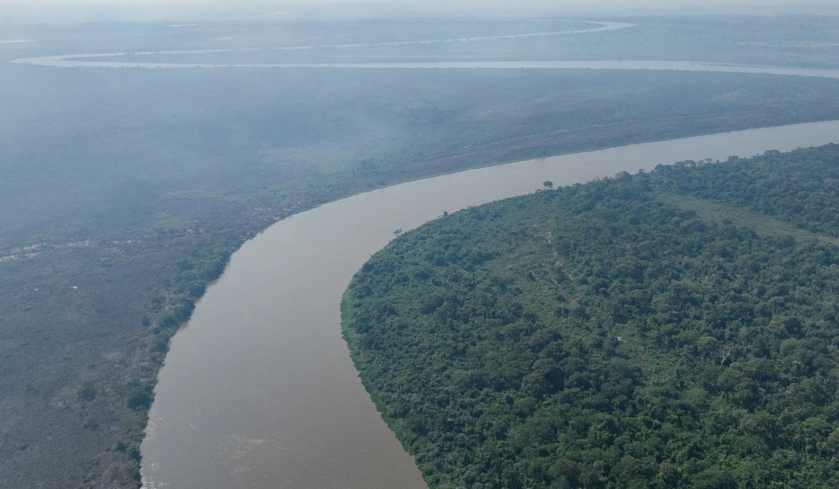 A drone view shows a burned area in the Pantanal, the world's largest wetland, in Corumba, Mato Grosso do Sul state, Brazil, June 10, 2024. (REUTERS)
