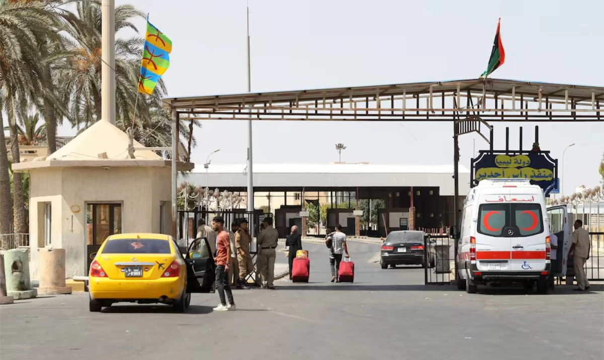 In this file photo, shows the Libyan side of the Ras Ajdir border crossing into Tunisia. Ras Ijdir is the major border crossing between the two countries. (AFP)