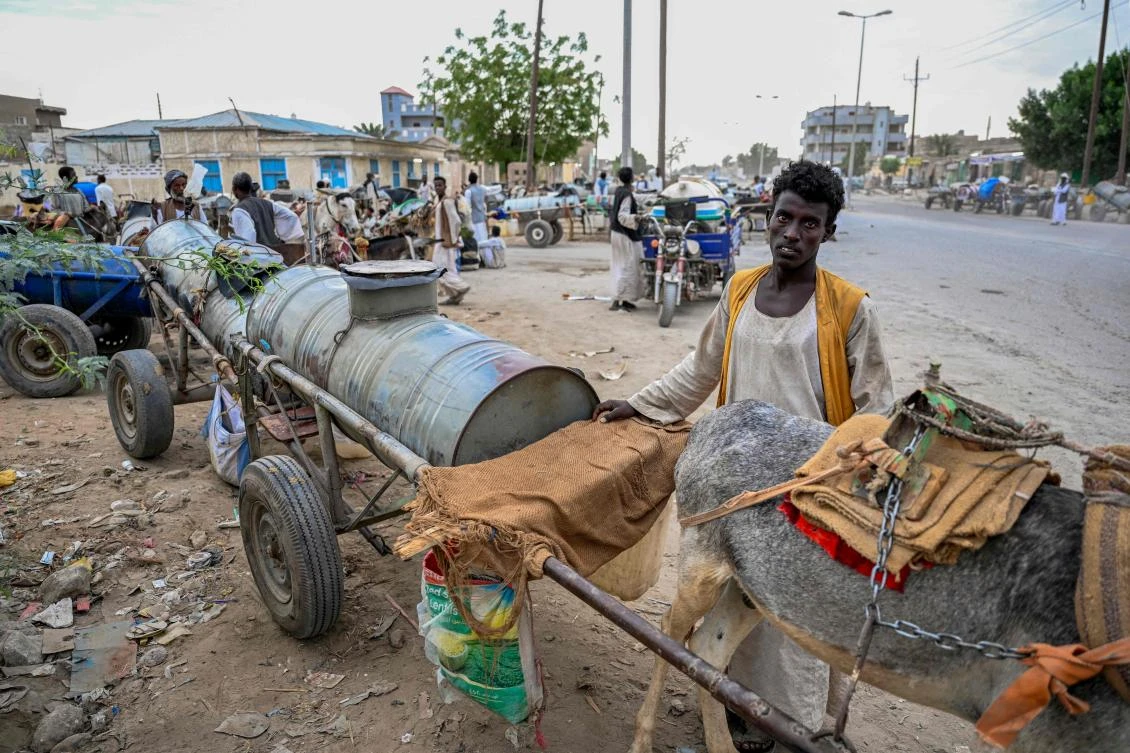 Even before the war, a quarter of Sudan’s population had to walk more than 50 minutes to fetch water, according to the United Nations. (AFP)