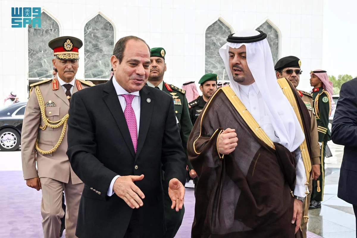 Egyptian President Abdel Fattah El-Sisi leaves Jeddah on Monday after performing Hajj. (SPA)