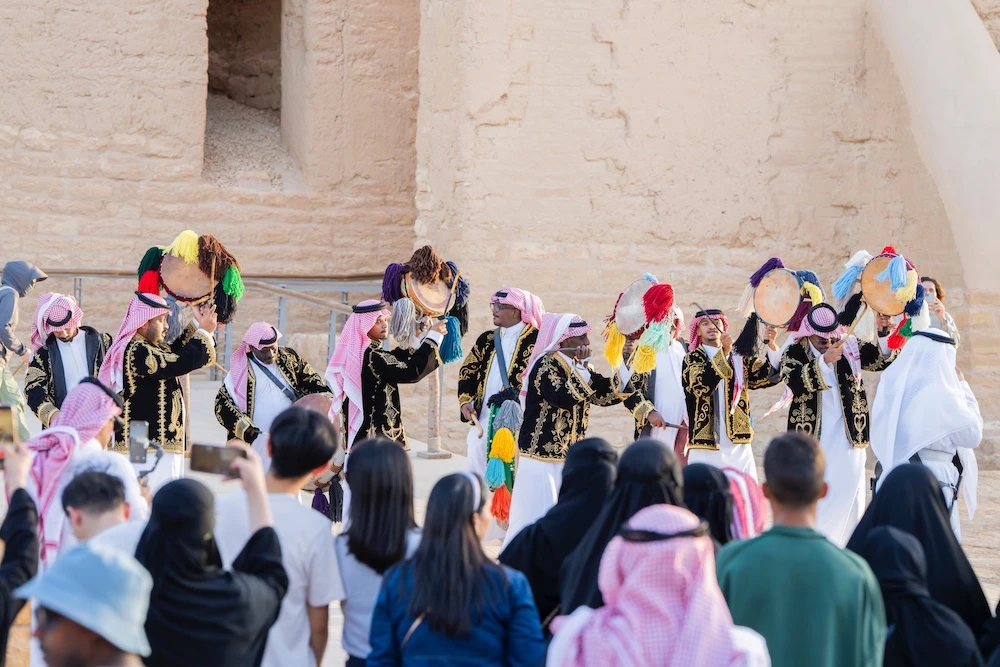 The Diriyah Gate Development Authority celebrated Eid Al-Adha by organizing a range of artistic and cultural shows. (X/@DGDA_SA)