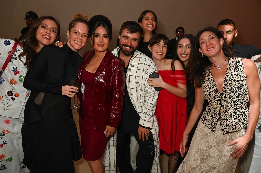 US Mexican actress Salma Hayek attended the event with the 2023 winners. (Getty Images)