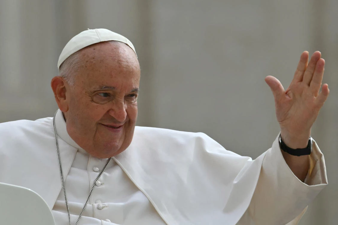 Pope Francis spoke during his weekly audience in St. Peter’s Square. (AFP)