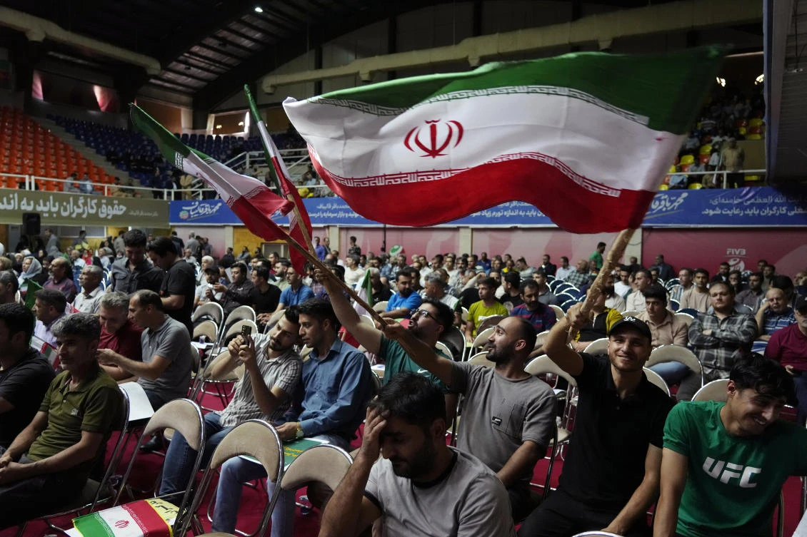 The election comes as Iran grapples with economic pressures, international sanctions and enforcement of the compulsory headscarves for women. (AP)