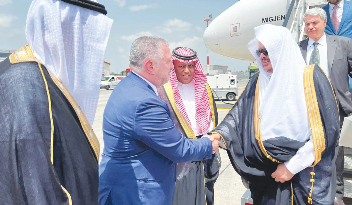 Dr. Abdullah Mohammed Al-Asheikh arrives in Tirana, Albania. (SPA)