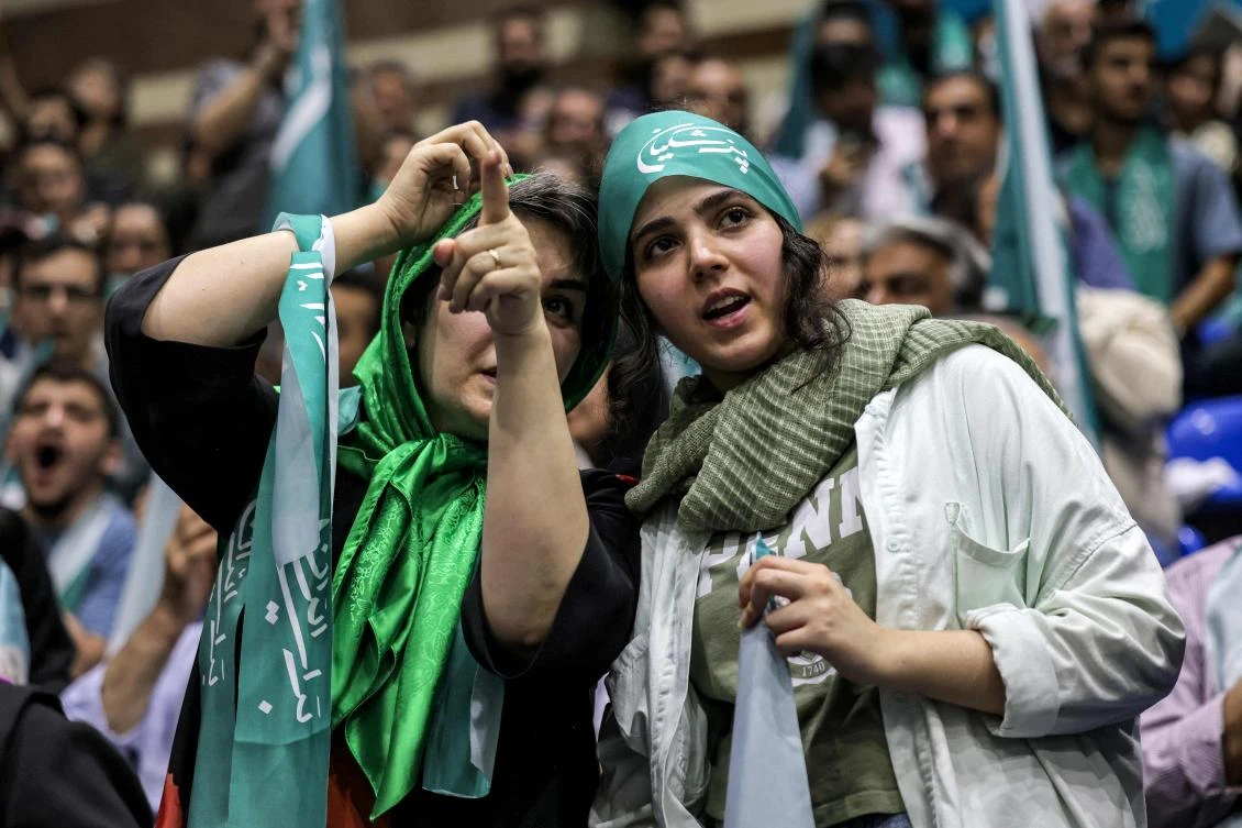 All six candidates have been wooing youthful voters in speeches and campaign messages, using social media to reach the 60 percent of the 85 million population aged under 30. (AFP)