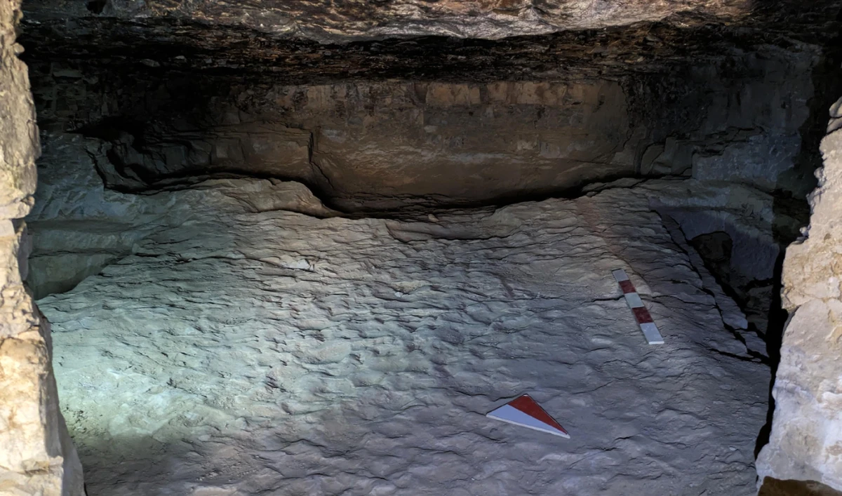 The site of a discovery of 33 ancient tombs in Egypt’s southern city of Aswan. (AFP)