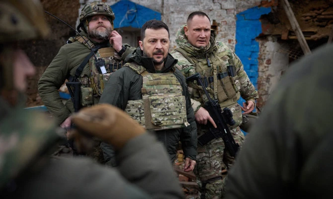 Ukrainian President Volodymyr Zelensky on Tuesday welcomed a decision from the International Criminal Court (ICC) to issue arrest warrants for Russia’s chief of the general staff, Valery Gerasimov, and former defense minister Sergei Shoigu. (AFP/File)
