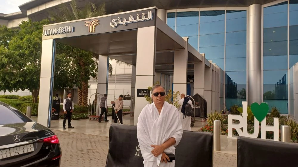 Indian ambassador Suhel Ajaz Khan in ihram for Hajj. (X/@SuhelAKhanIFS)