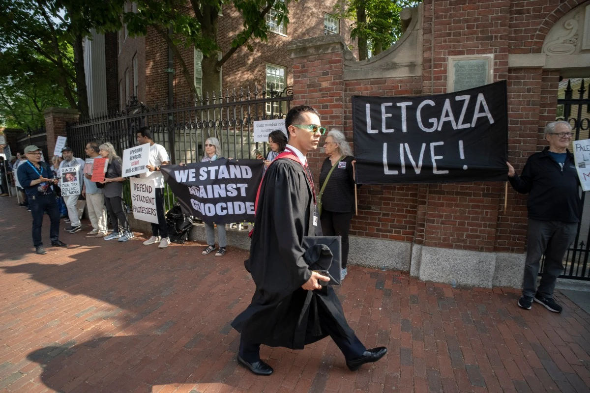 Harvard University announced the task forces in January amid struggles to manage its campus response to the Israel-Hamas conflict. (AFP/File)